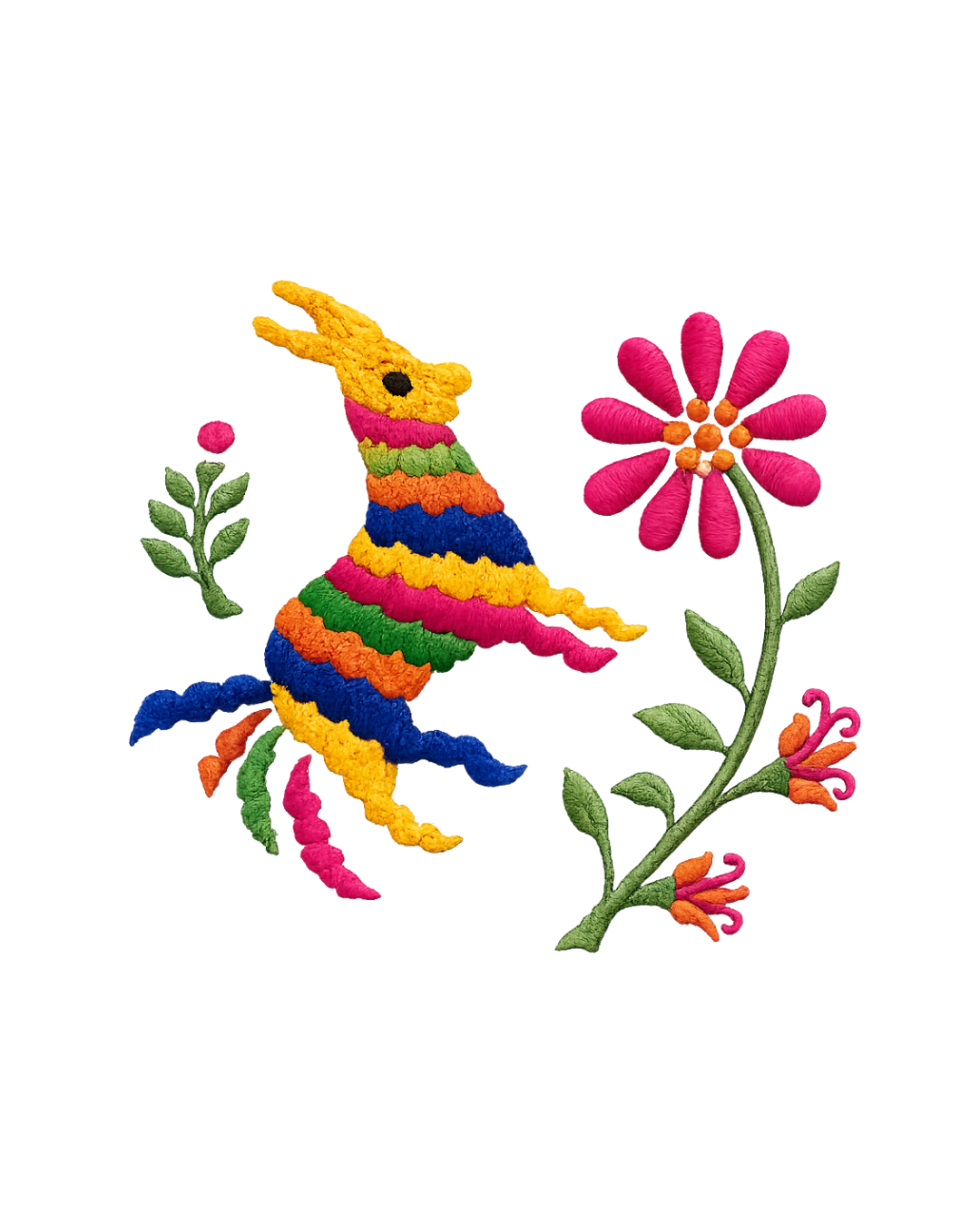 Bordado de Tenango Caballo l Colores