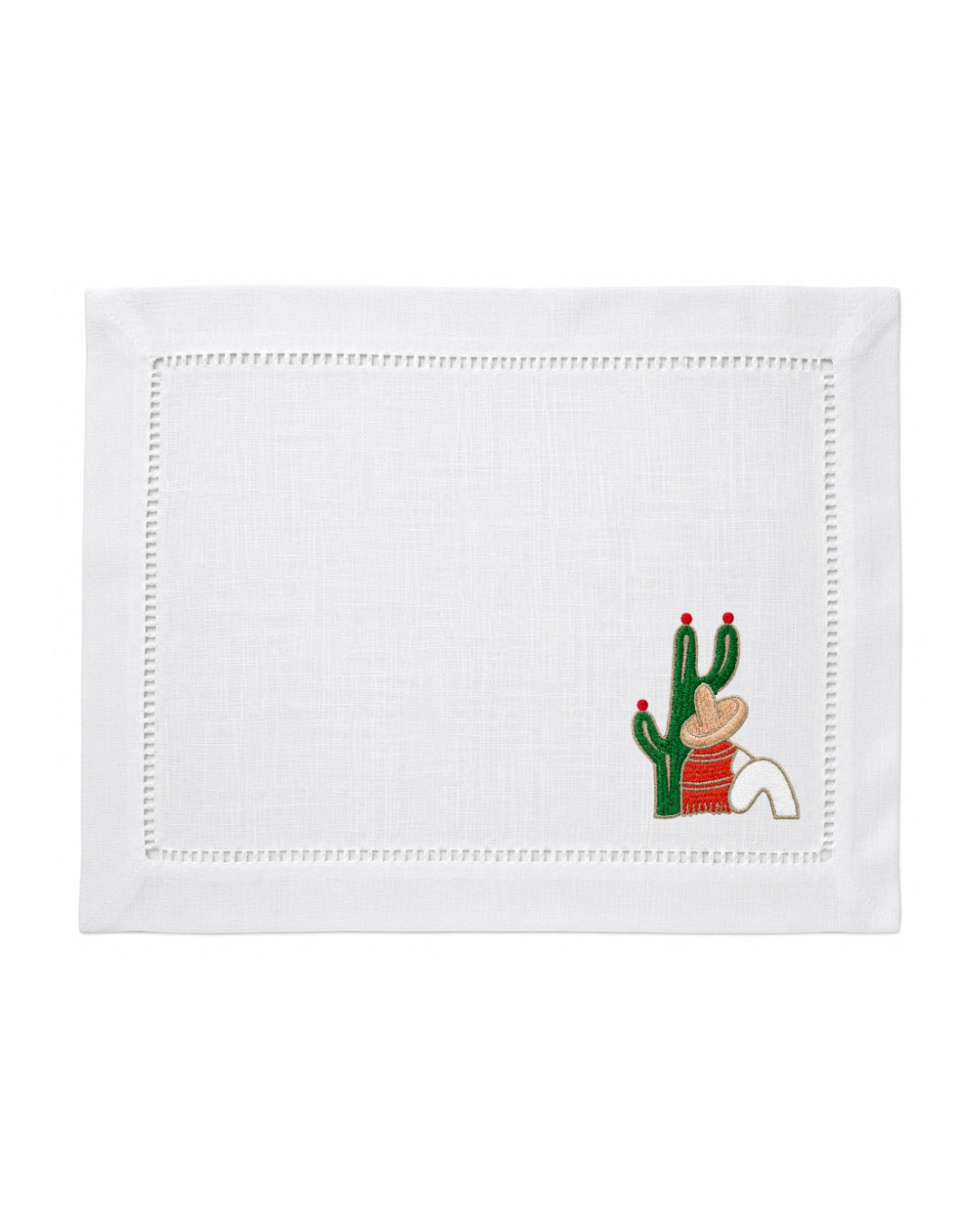 Bordado de Campesino con nopal l Rojo