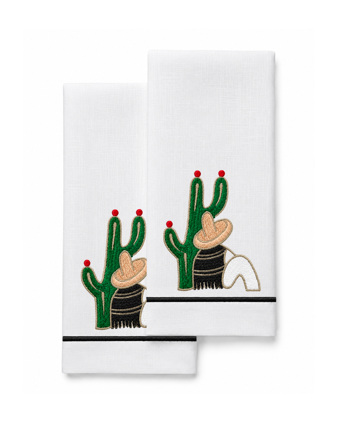 Bordado de Campesino con nopal l Negro