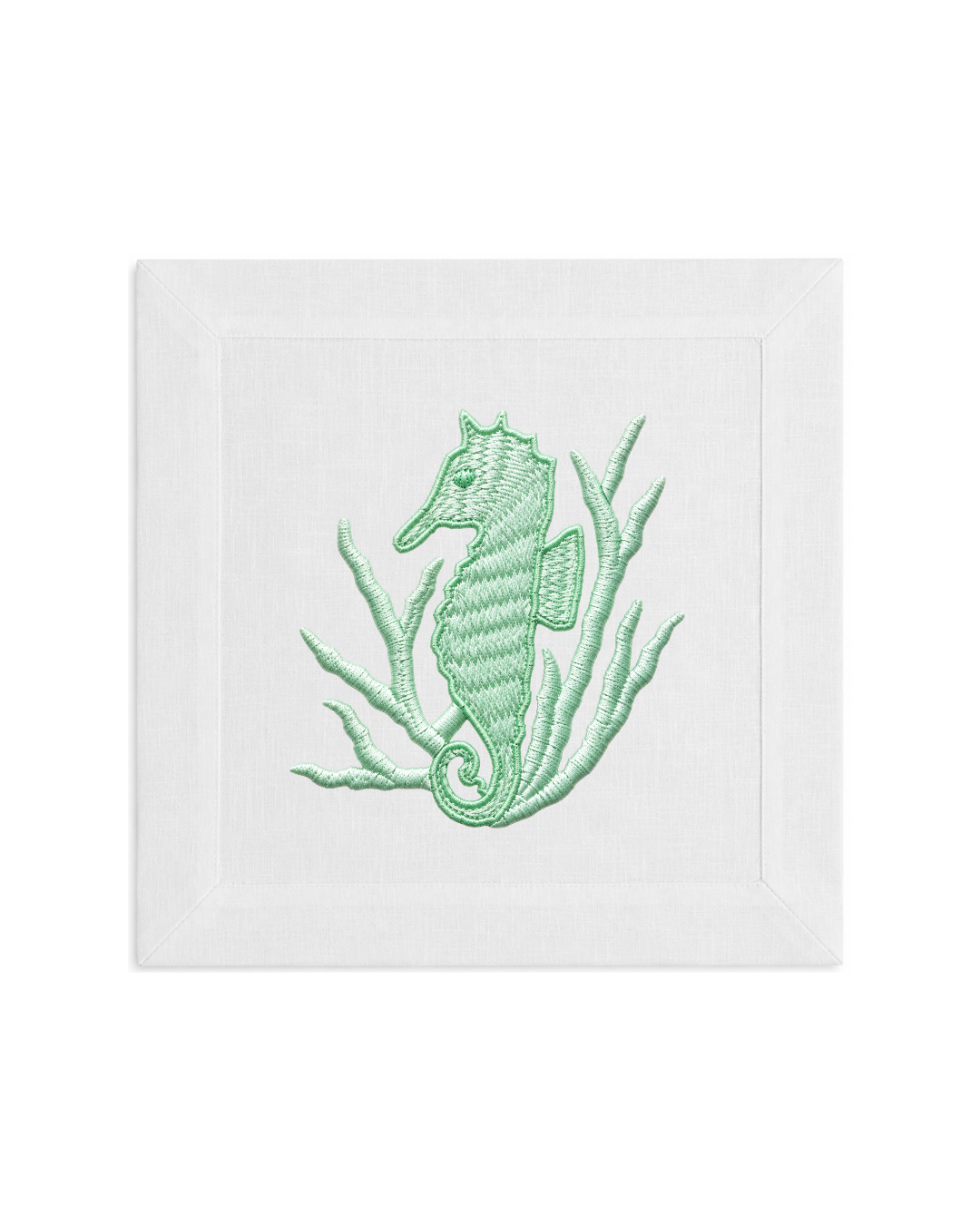 Bordado de Caballito de Mar | Verde Menta