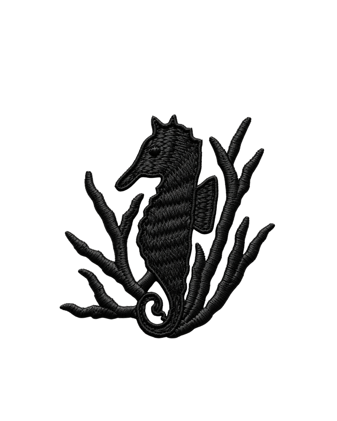 Bordado de Caballito de Mar | Negro