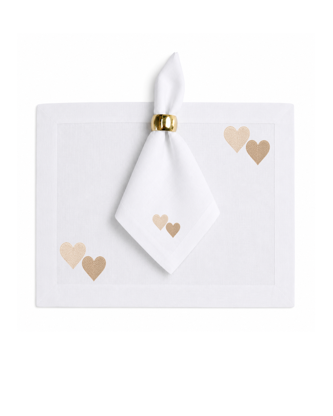 Bordado de Corazones l Beige