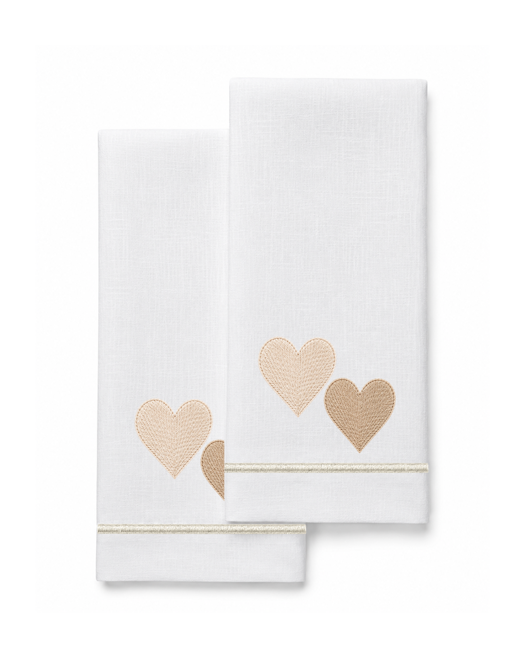 Bordado de Corazones l Beige