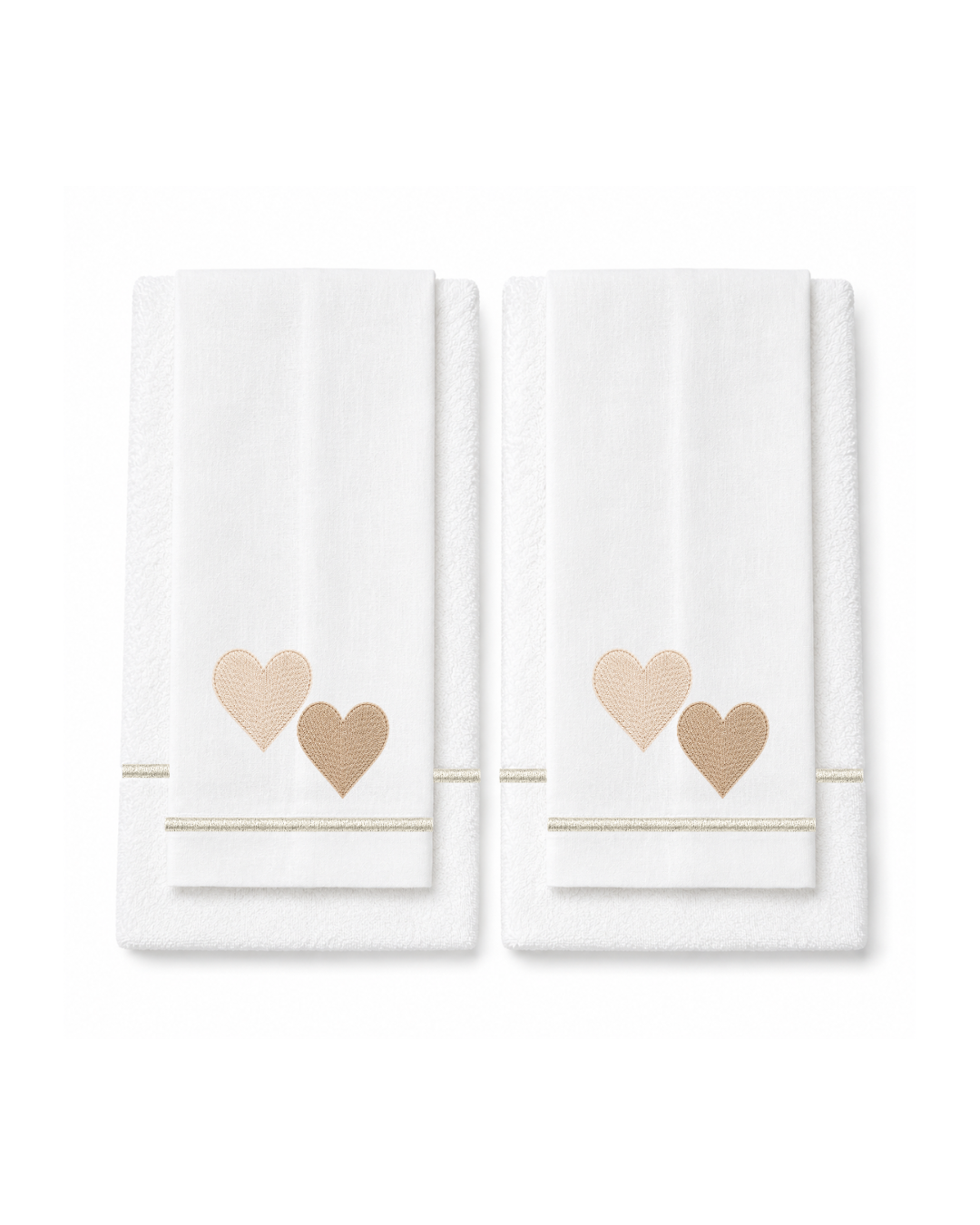 Bordado de Corazones l Beige