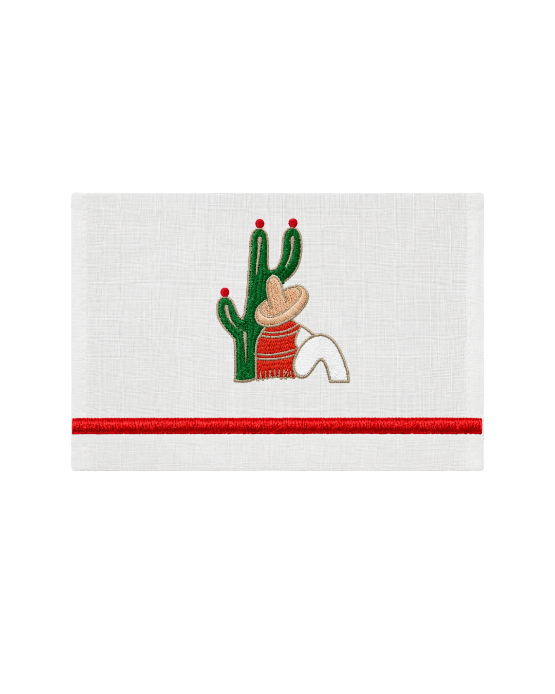 Bordado de Campesino con nopal l Rojo