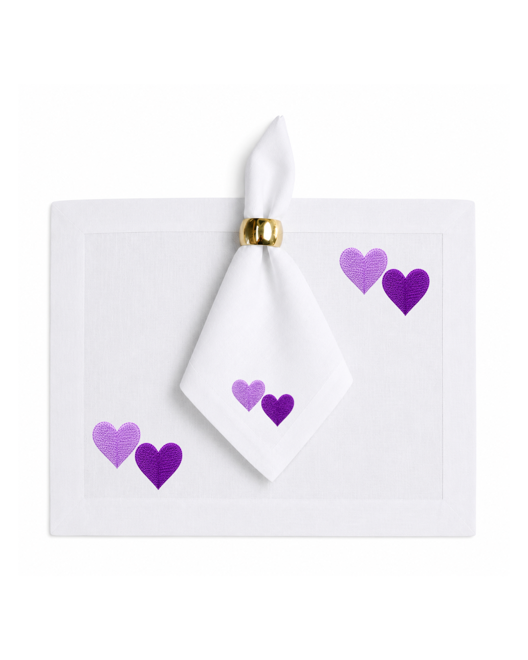Bordado de Corazones l Morado