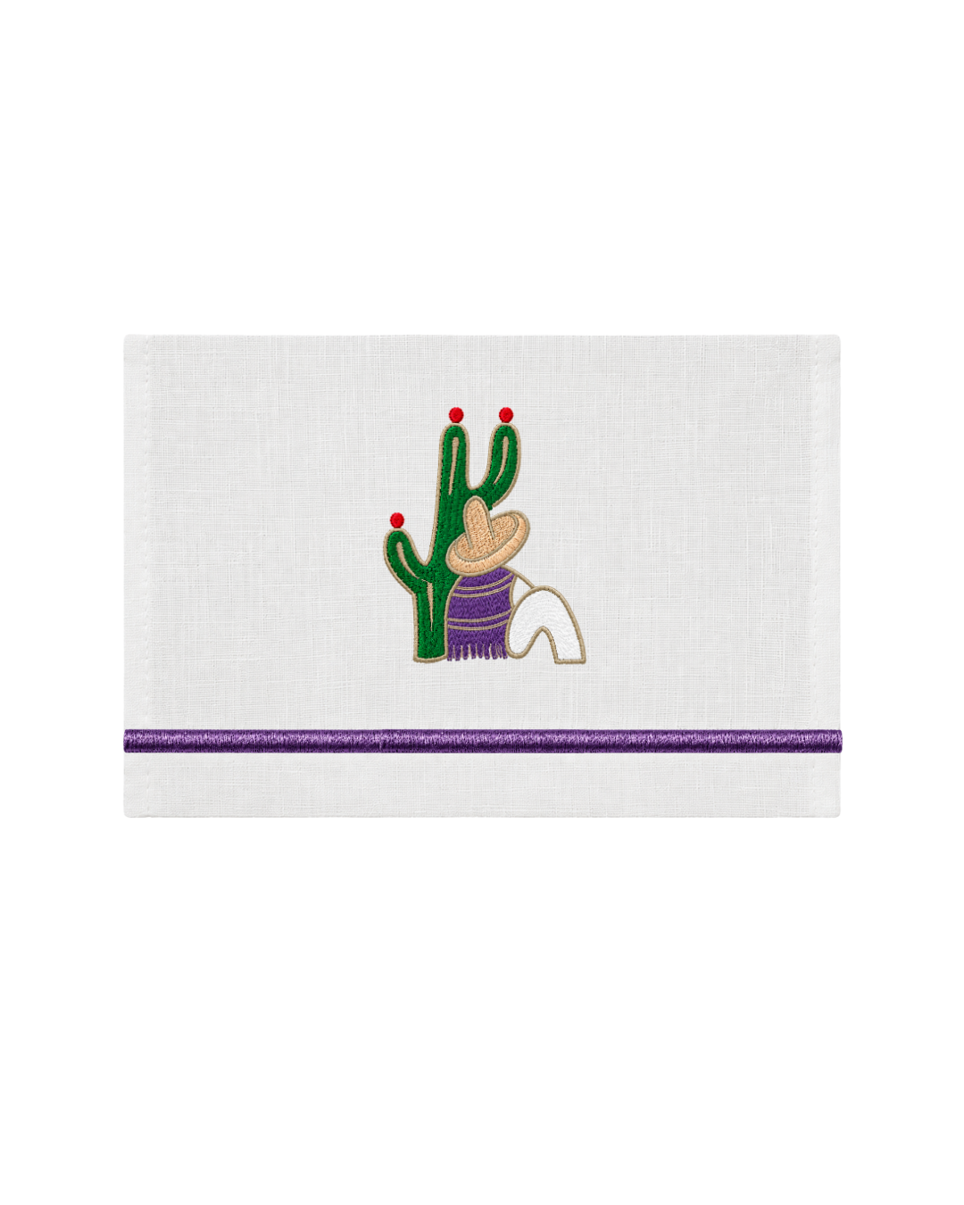 Bordado de Campesino con nopal l Morado