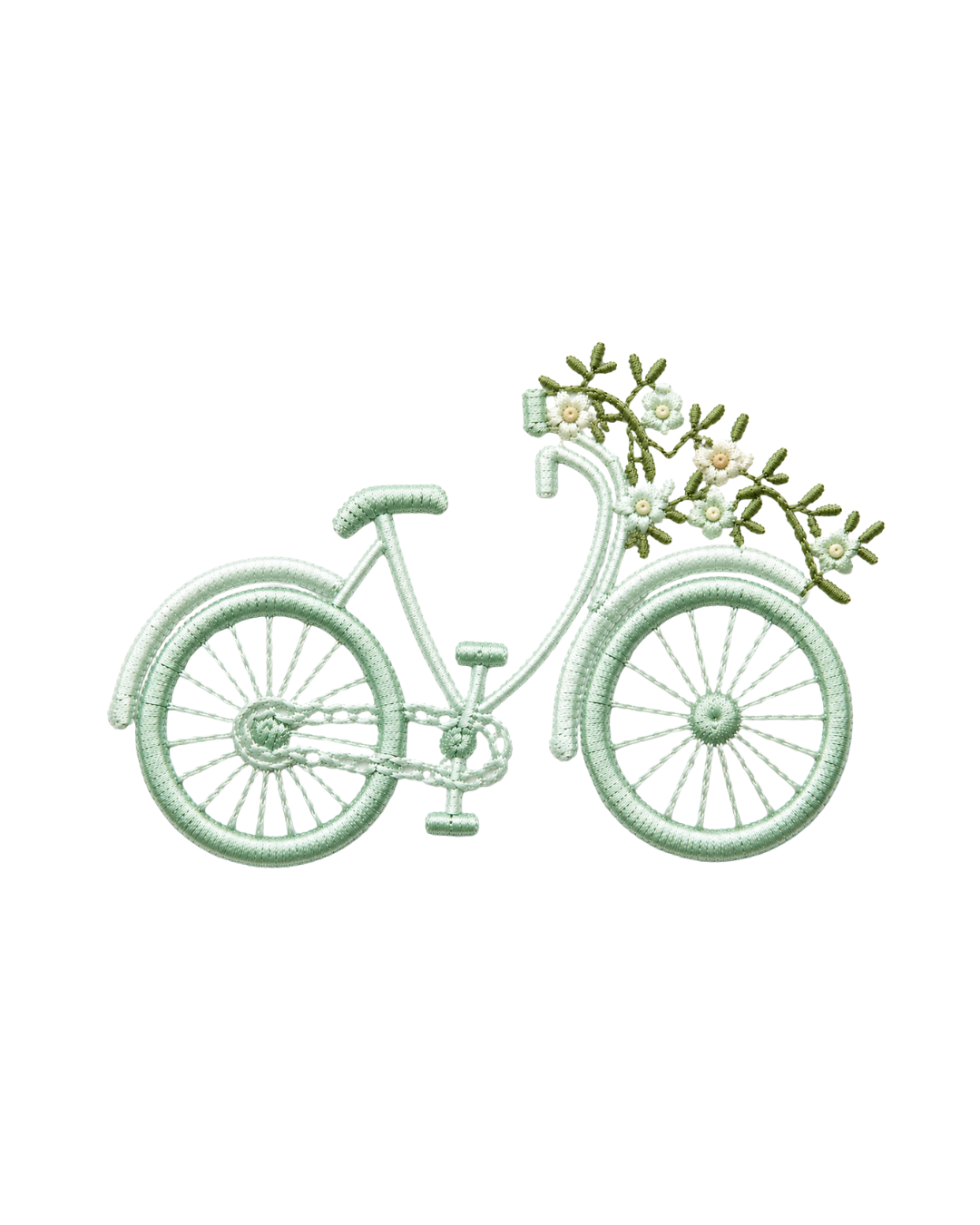 Bordado de Bicicleta l Verde Menta