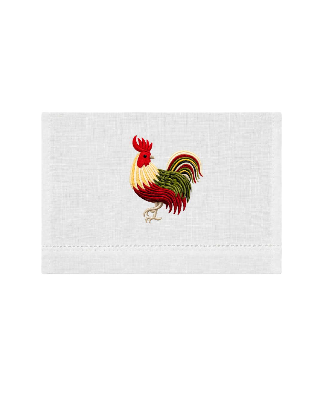 Bordado de Gallo l Café y Verde
