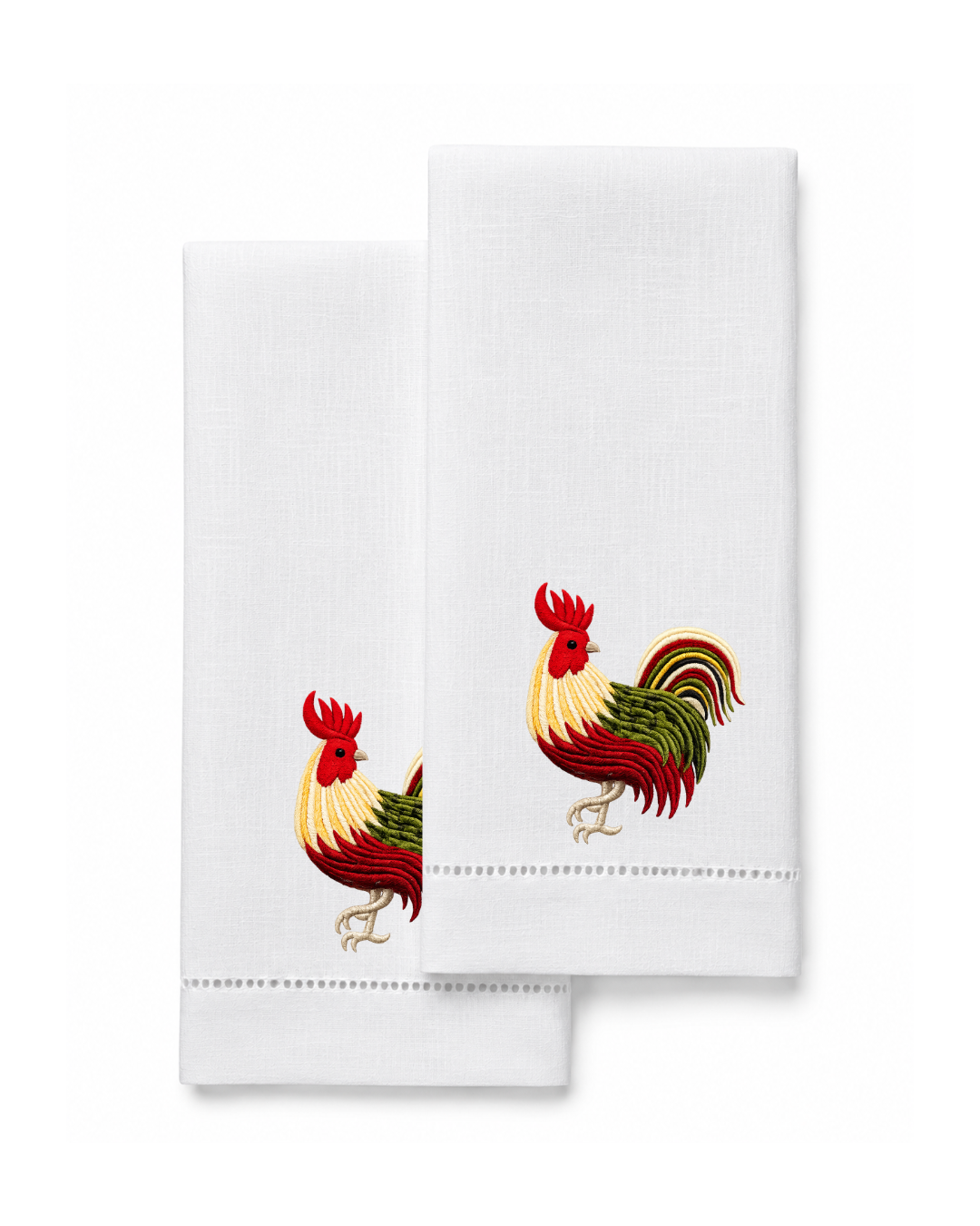 Bordado de Gallo l Café y Verde