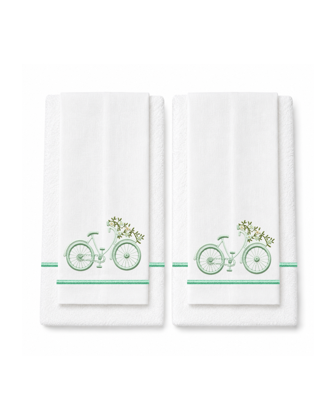 Bordado de Bicicleta l Verde Menta