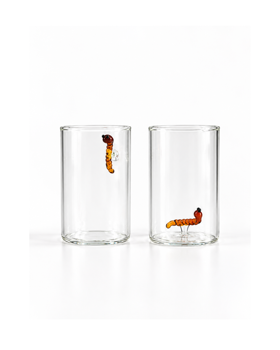 Set de 6 vasos Tequileros de cristal l Gusano