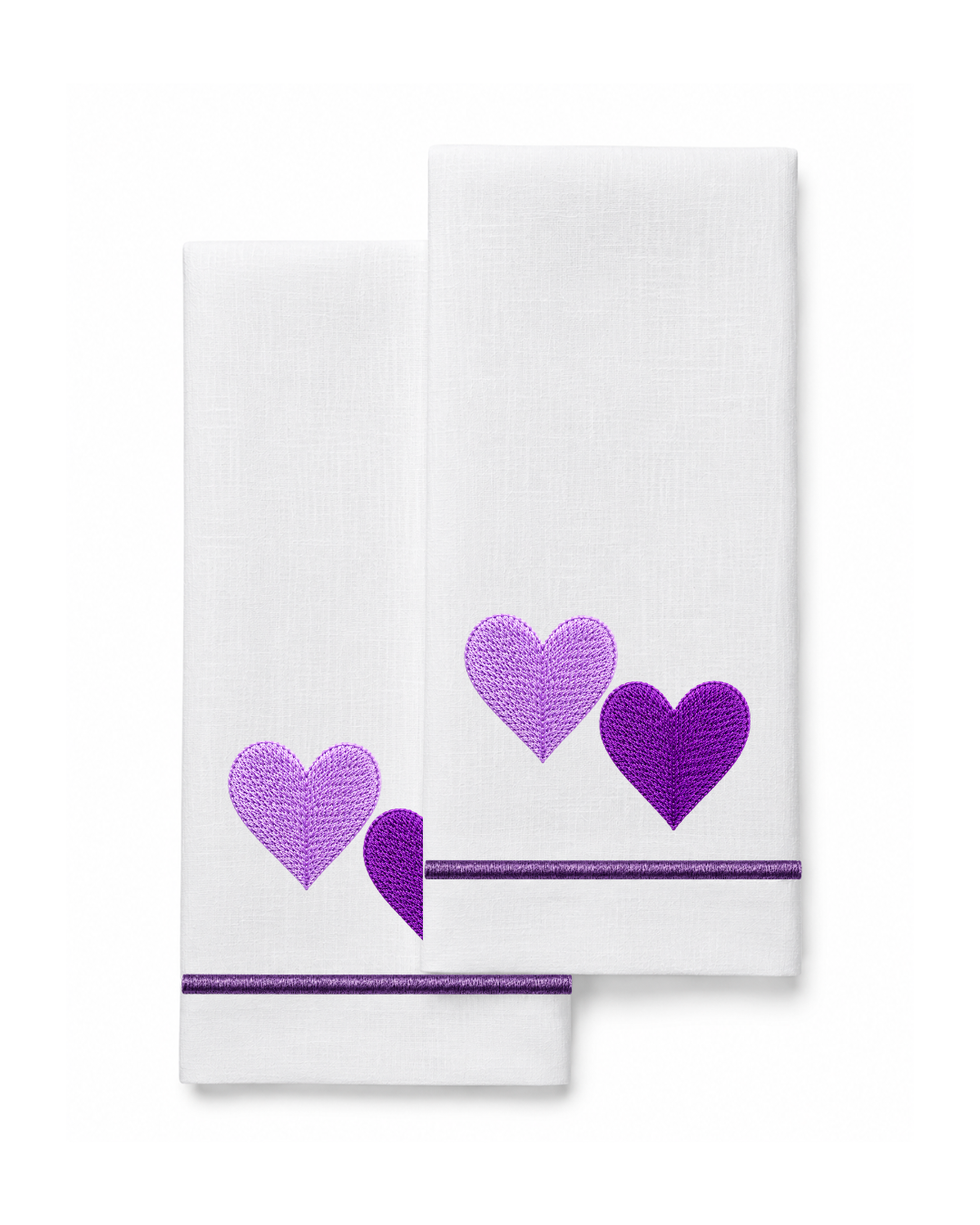 Bordado de Corazones l Morado
