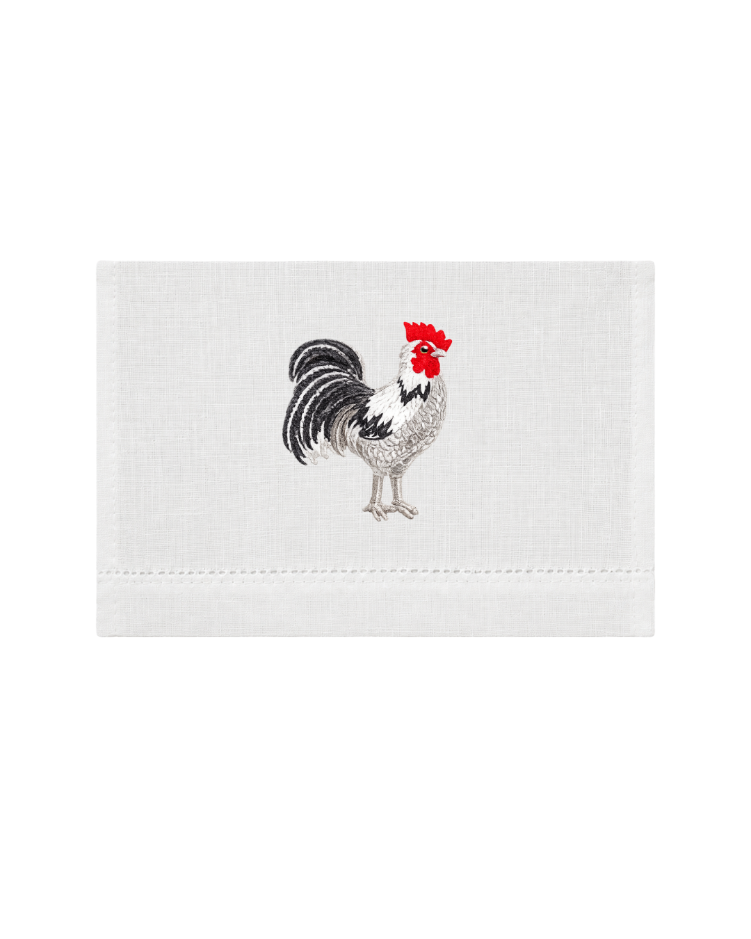 Bordado de Gallo l Gris y Negro