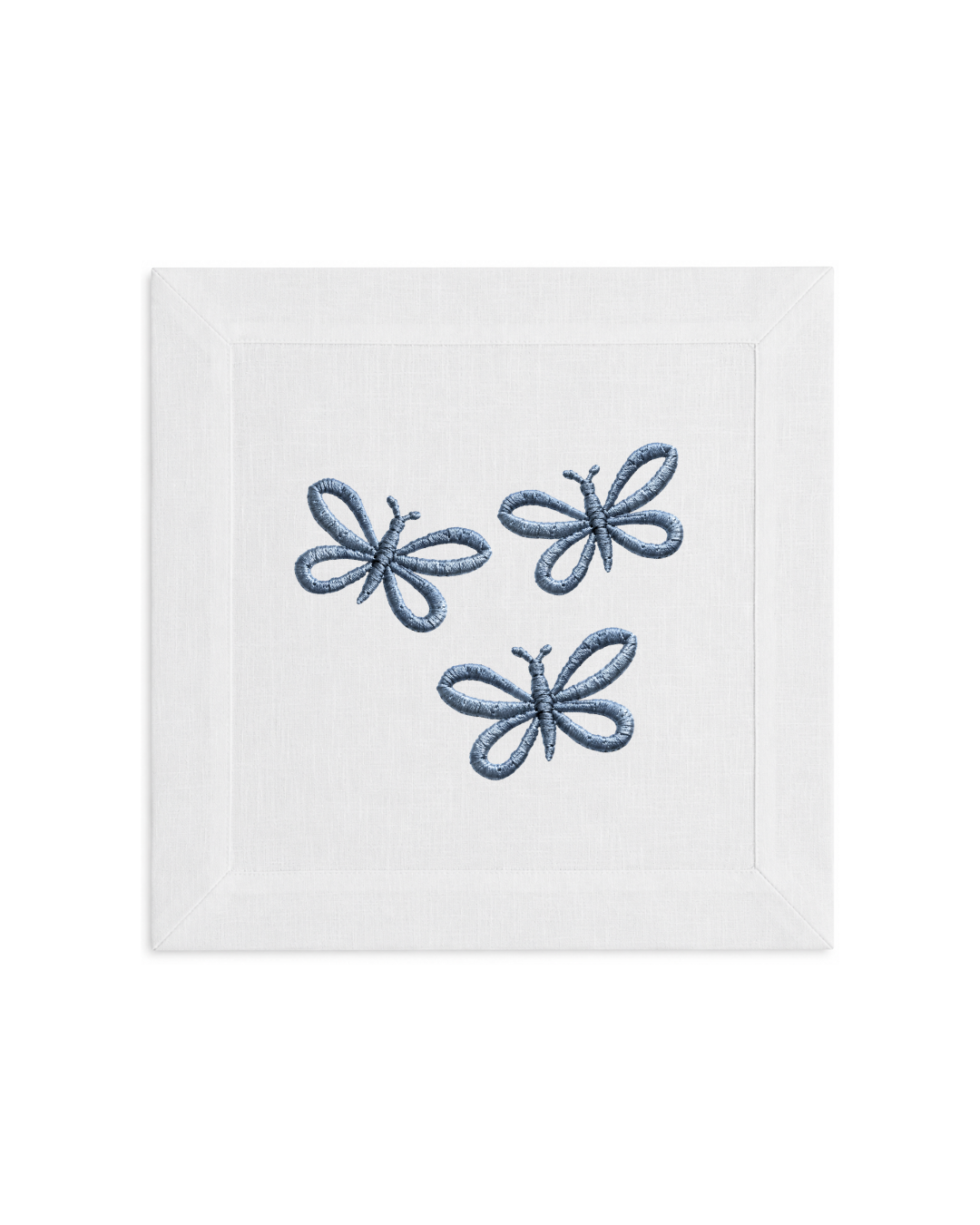 Bordado de Mariposas delgadas grises