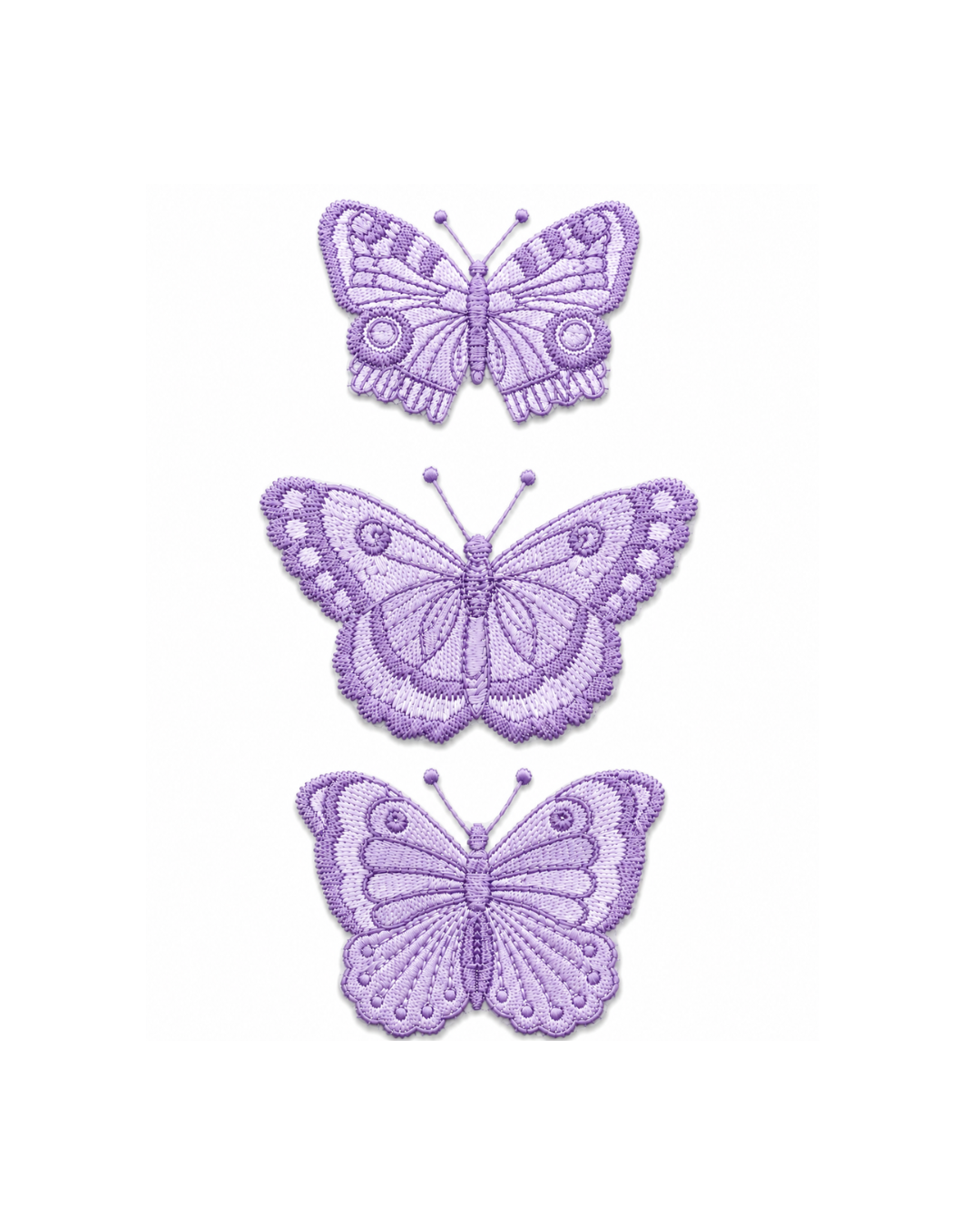 Bordado de Mariposas Lila