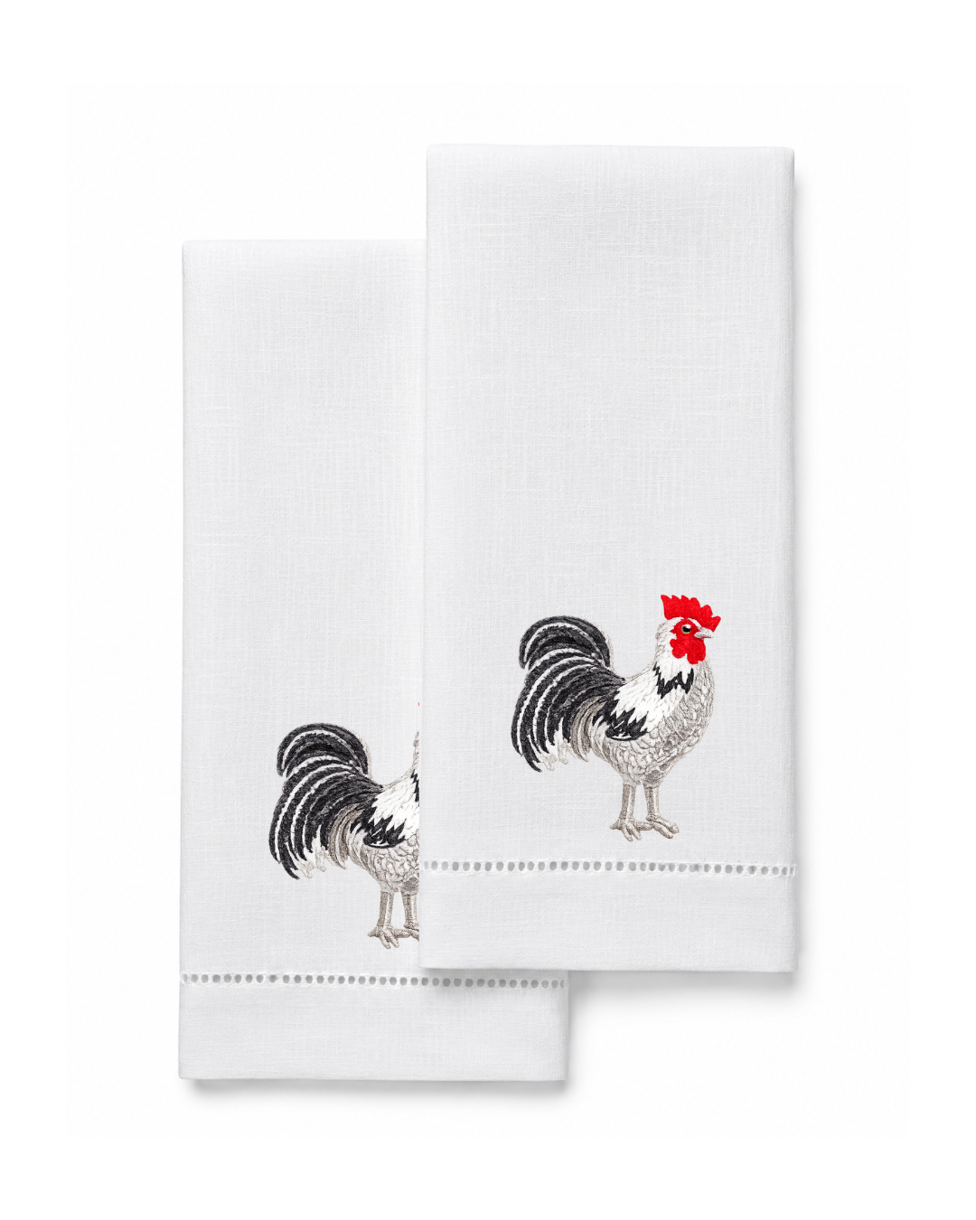 Bordado de Gallo l Gris y Negro