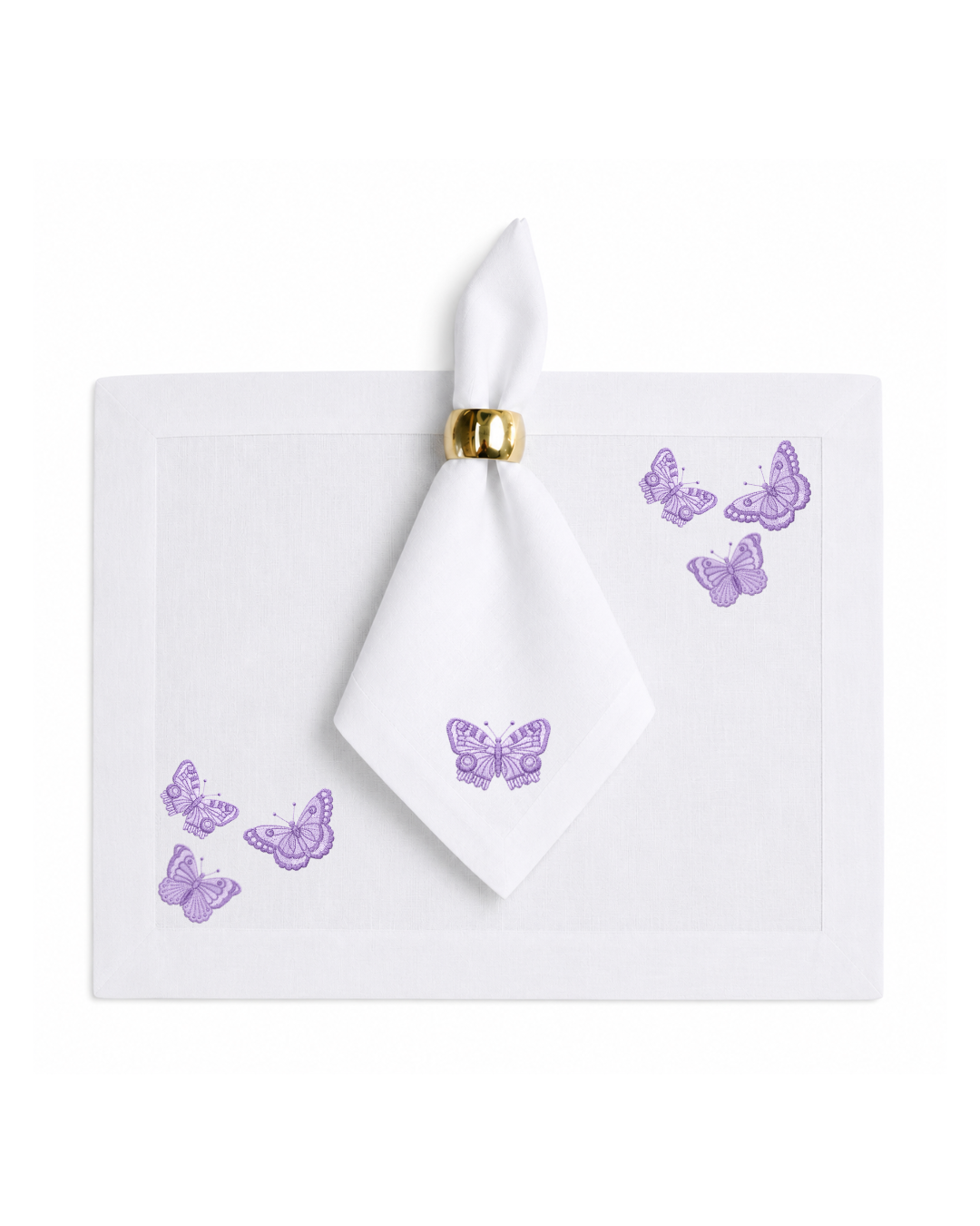 Bordado de Mariposas Lila