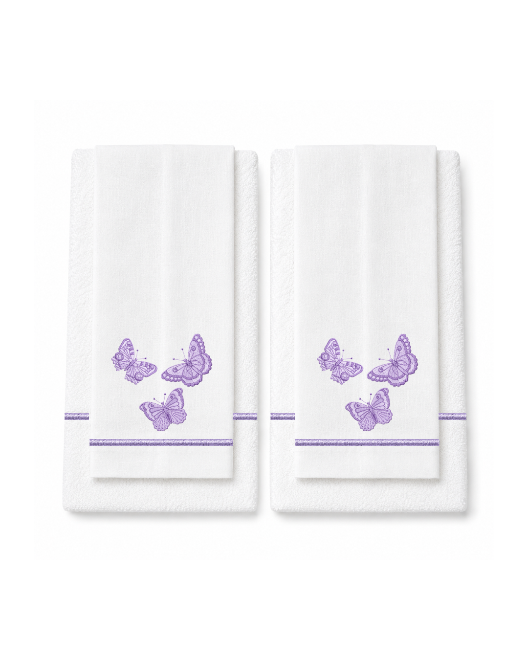Bordado de Mariposas Lila