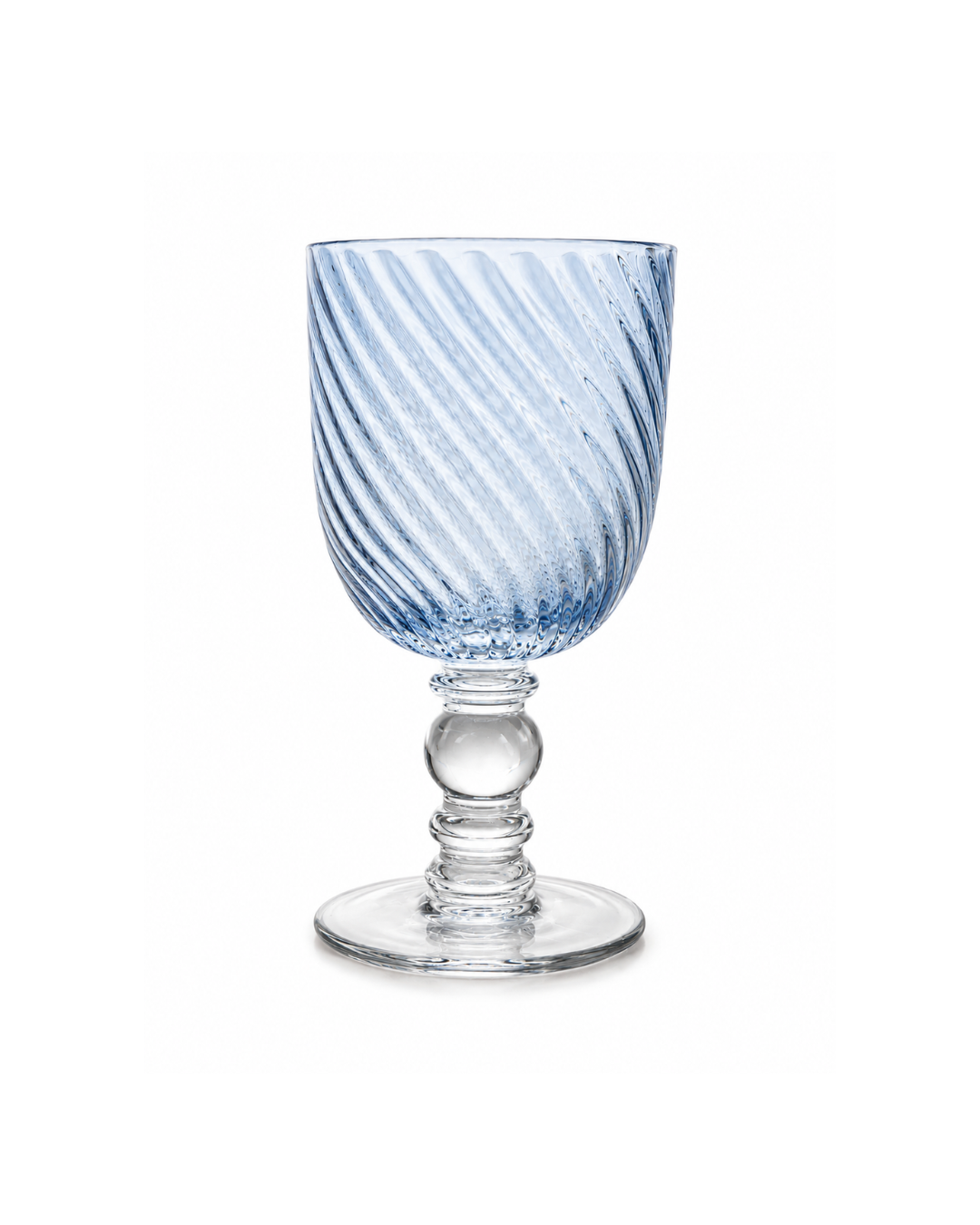 Juego de 4 Copas con lineas diagonales l Color Azul