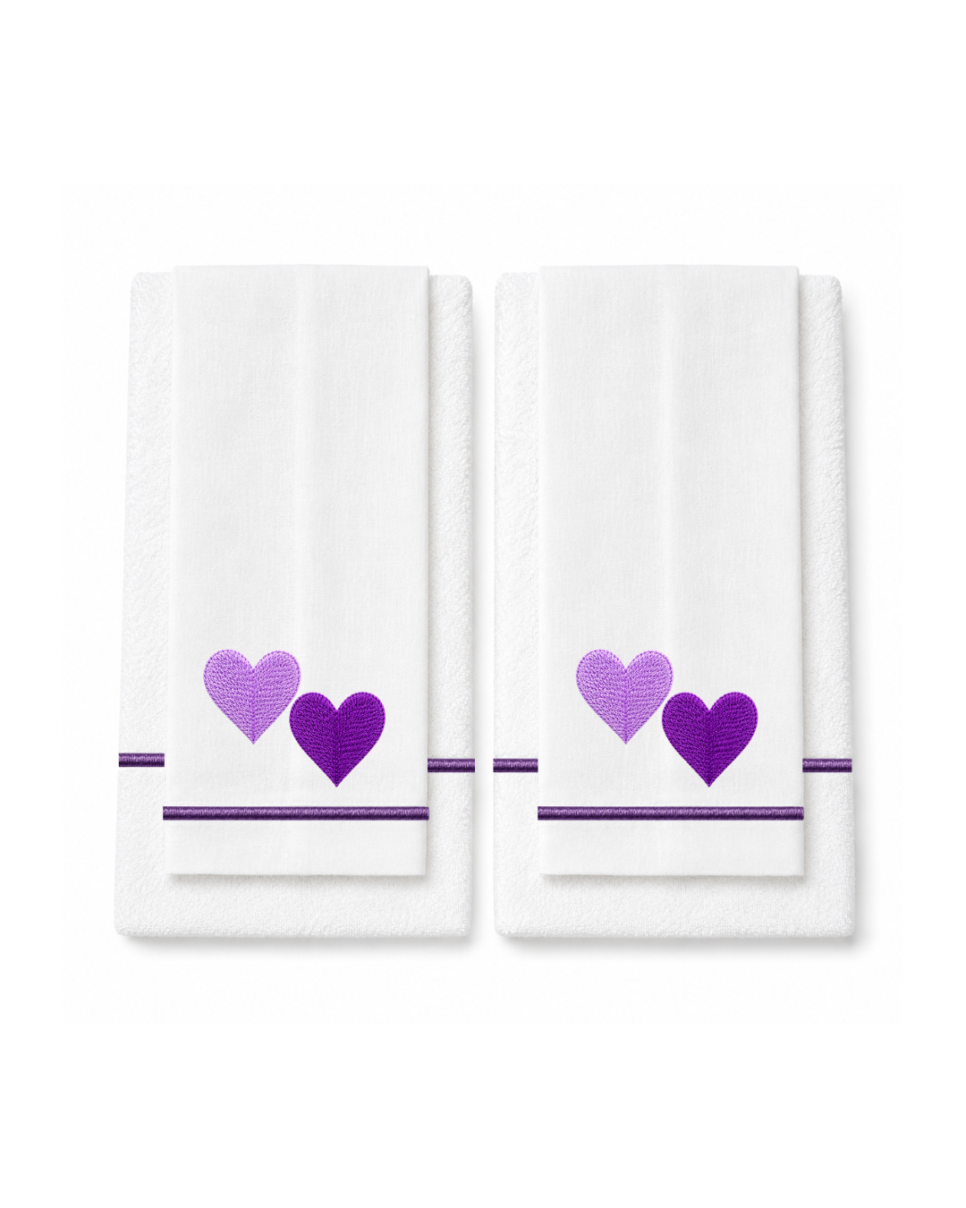 Bordado de Corazones l Morado