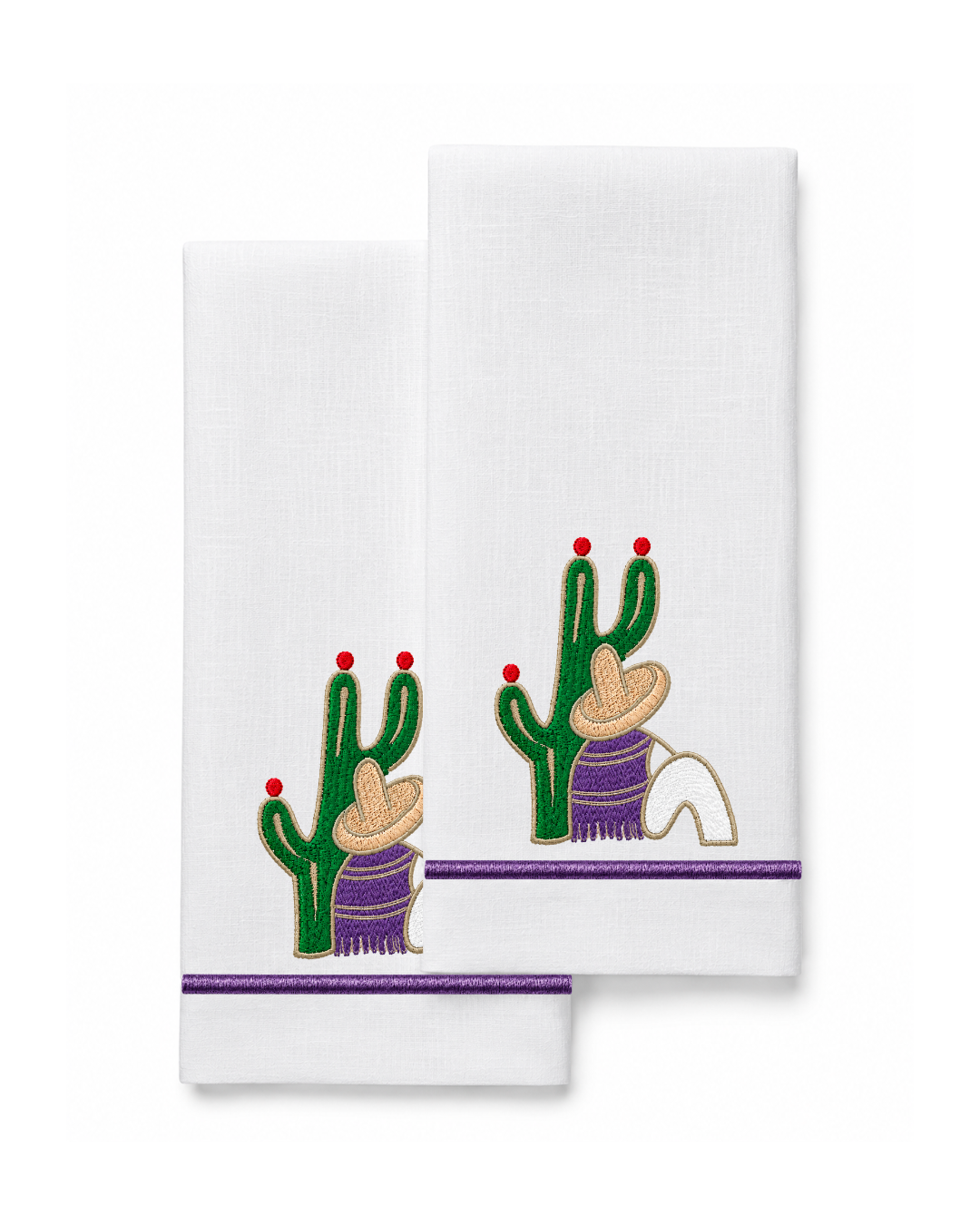 Bordado de Campesino con nopal l Morado