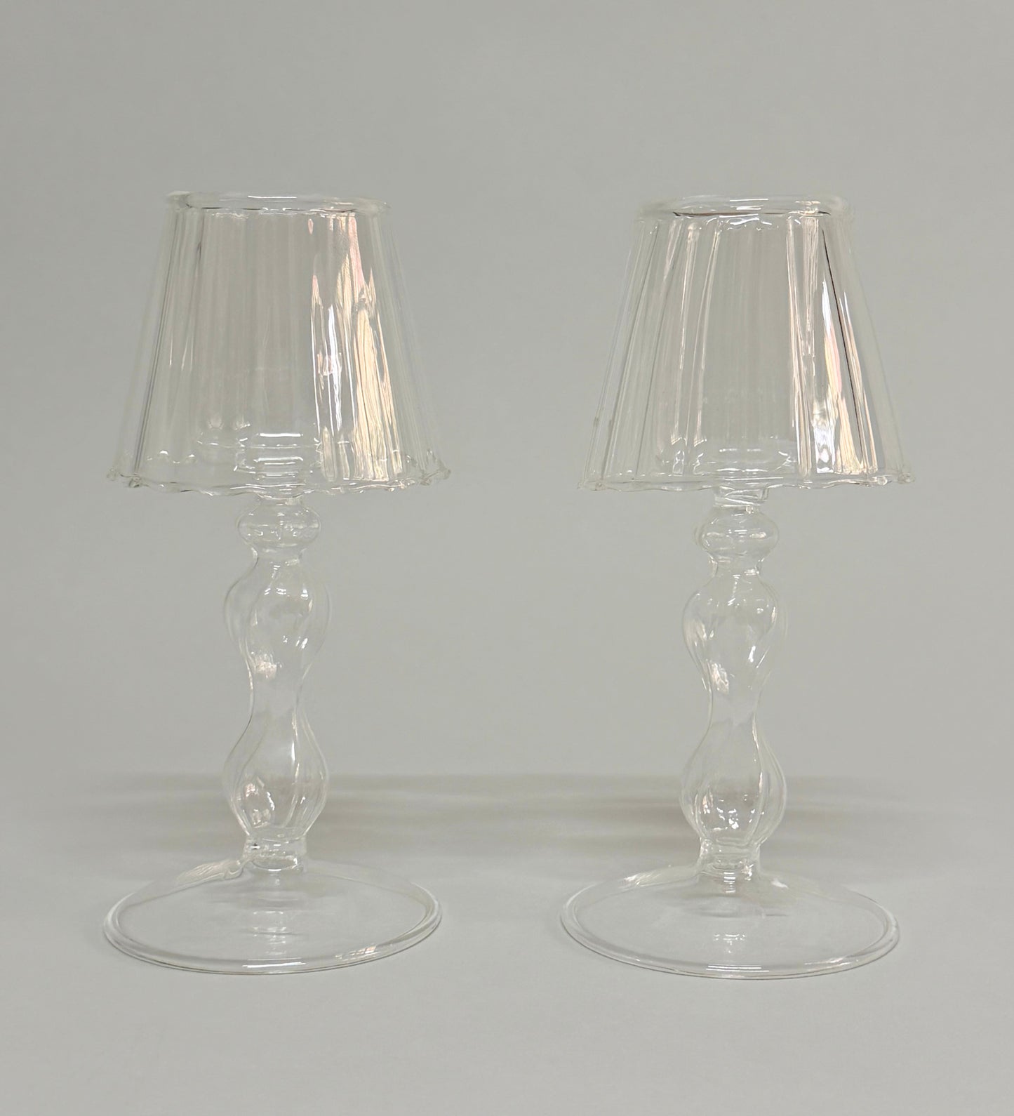 Par de mini lamparas para vela