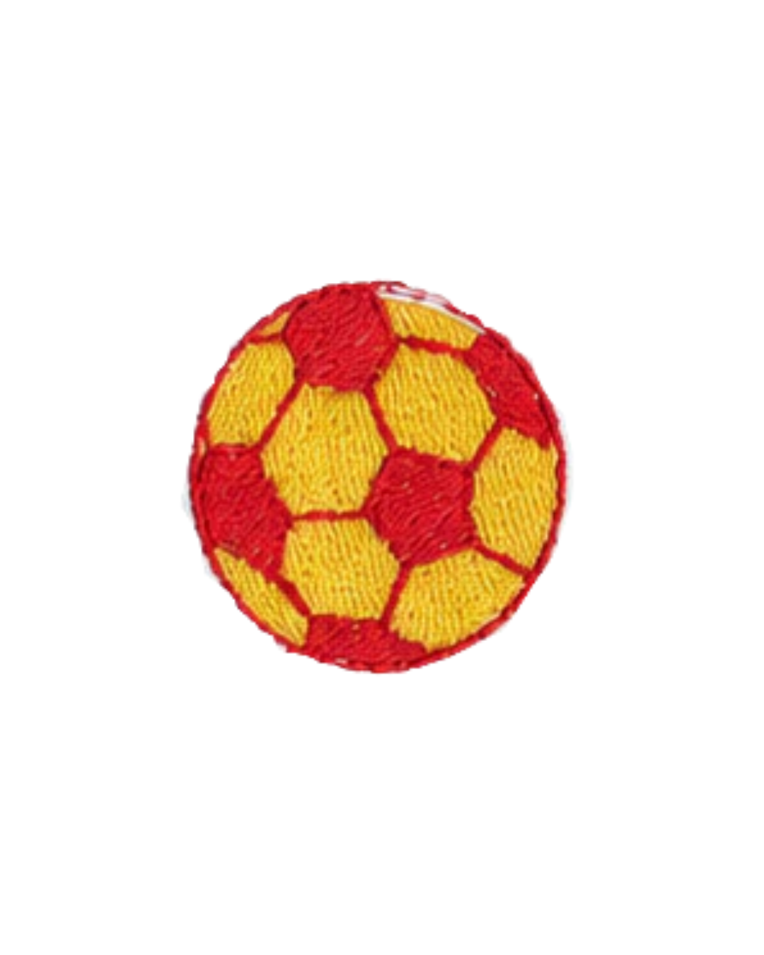 Bordado de Pelota de Fútbol Amarillo/ Rojo