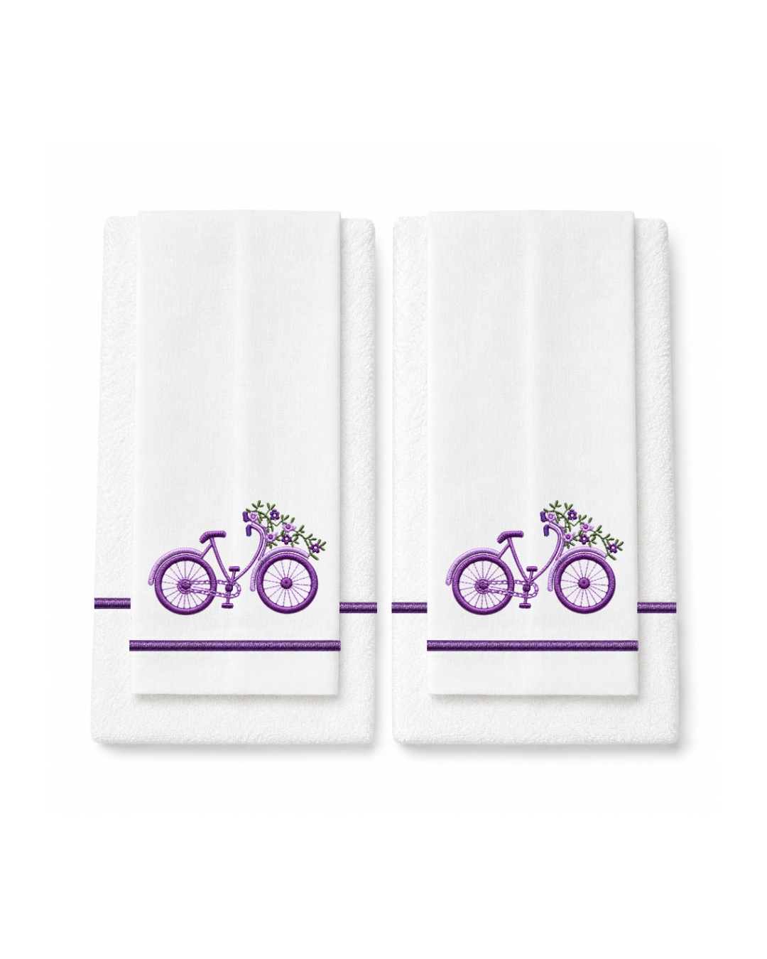 Bicycle Embroidery | Purple