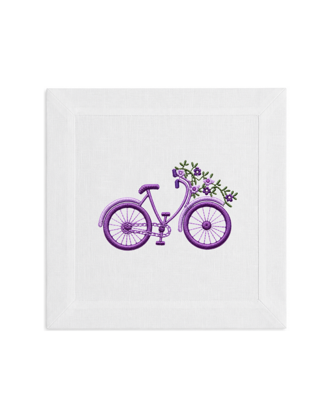 Bicycle Embroidery | Purple