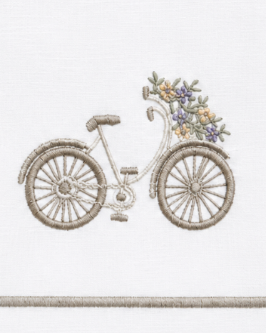 Par de toallas de lino l  Bicicleta Gris