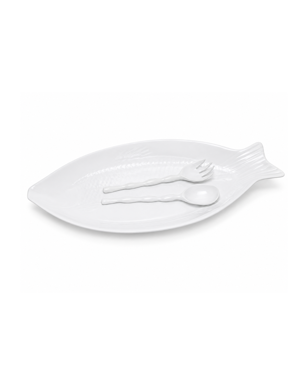 Platón de melamina Blanca l Pescado