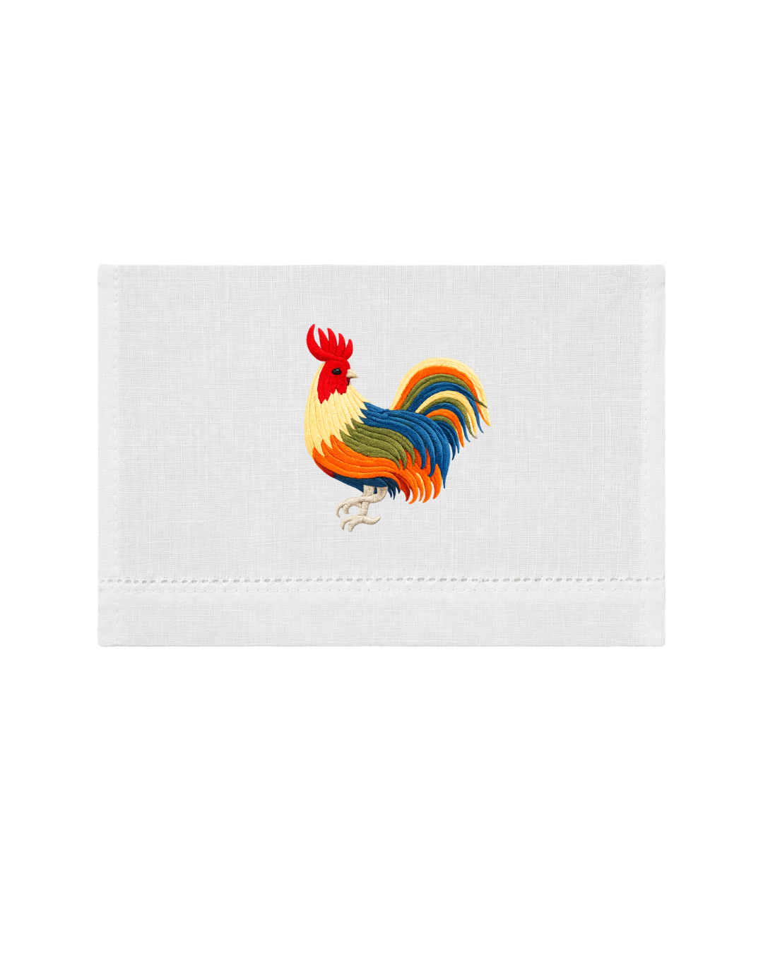 Bordado de Gallo l Amarilo y Azul