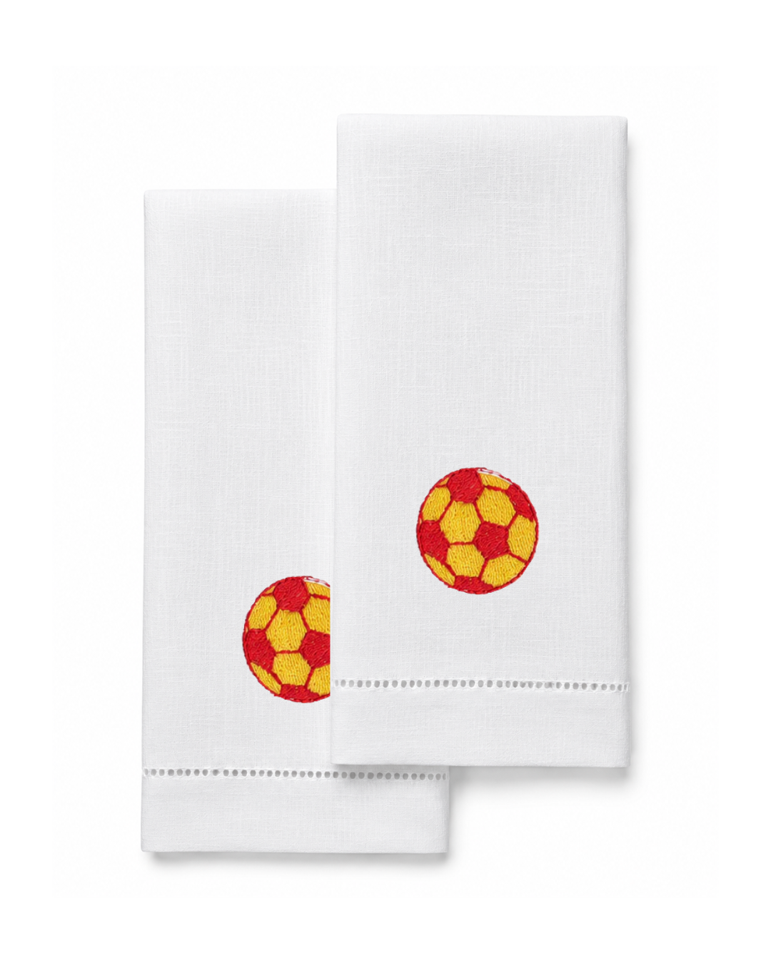 Bordado de Pelota de Fútbol Amarillo/ Rojo