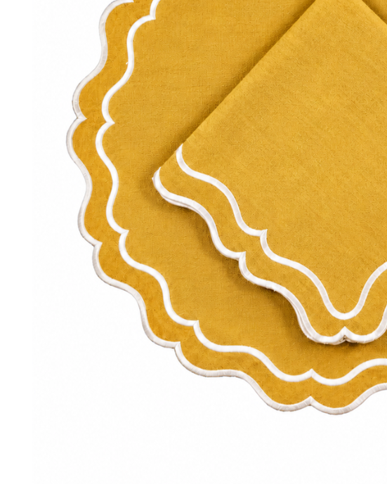 Set of 4 Placemats with Napkin Waterproof | Light Blue