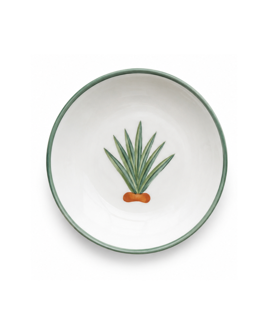 Plato de cerámica, pintado a mano l Agave