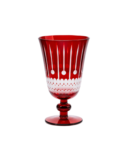 Juego de 6 Copas de cristal l Color Rojo