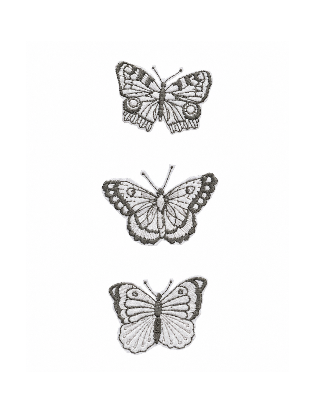 Bordado de Mariposas Negras