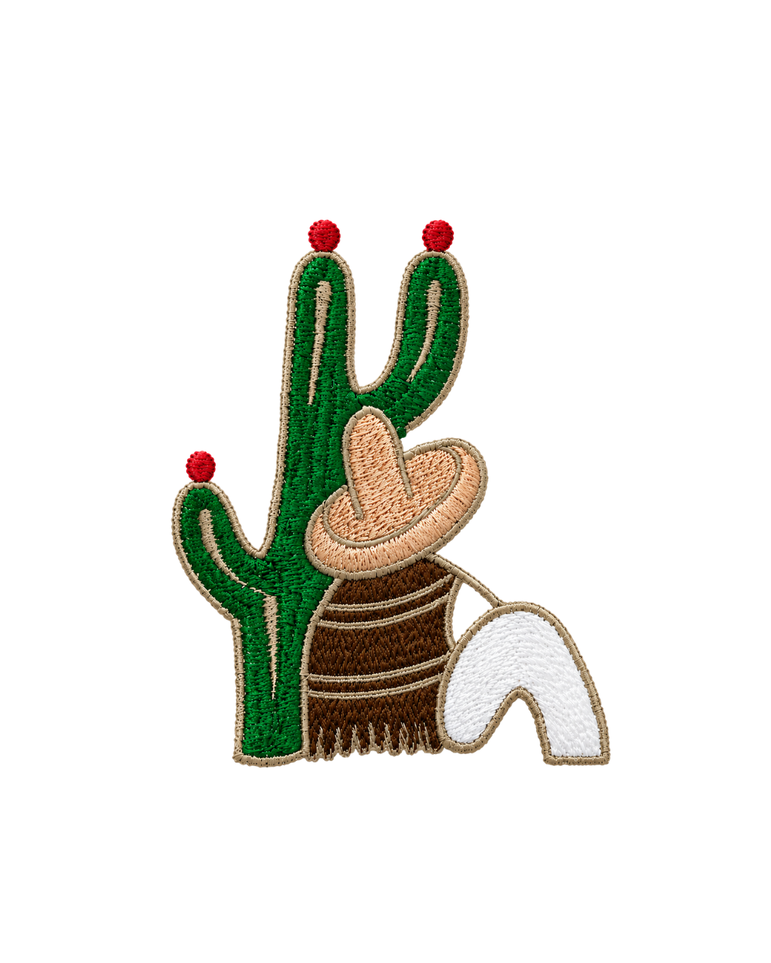 Bordado de Campesino con nopal l Café