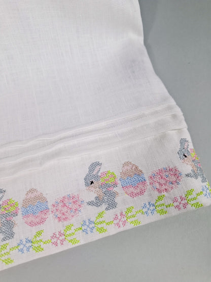 Vestido Huipil Niña l Bordado de Conejo de Pascua