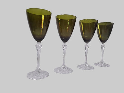 Juego de 4 copas verdes