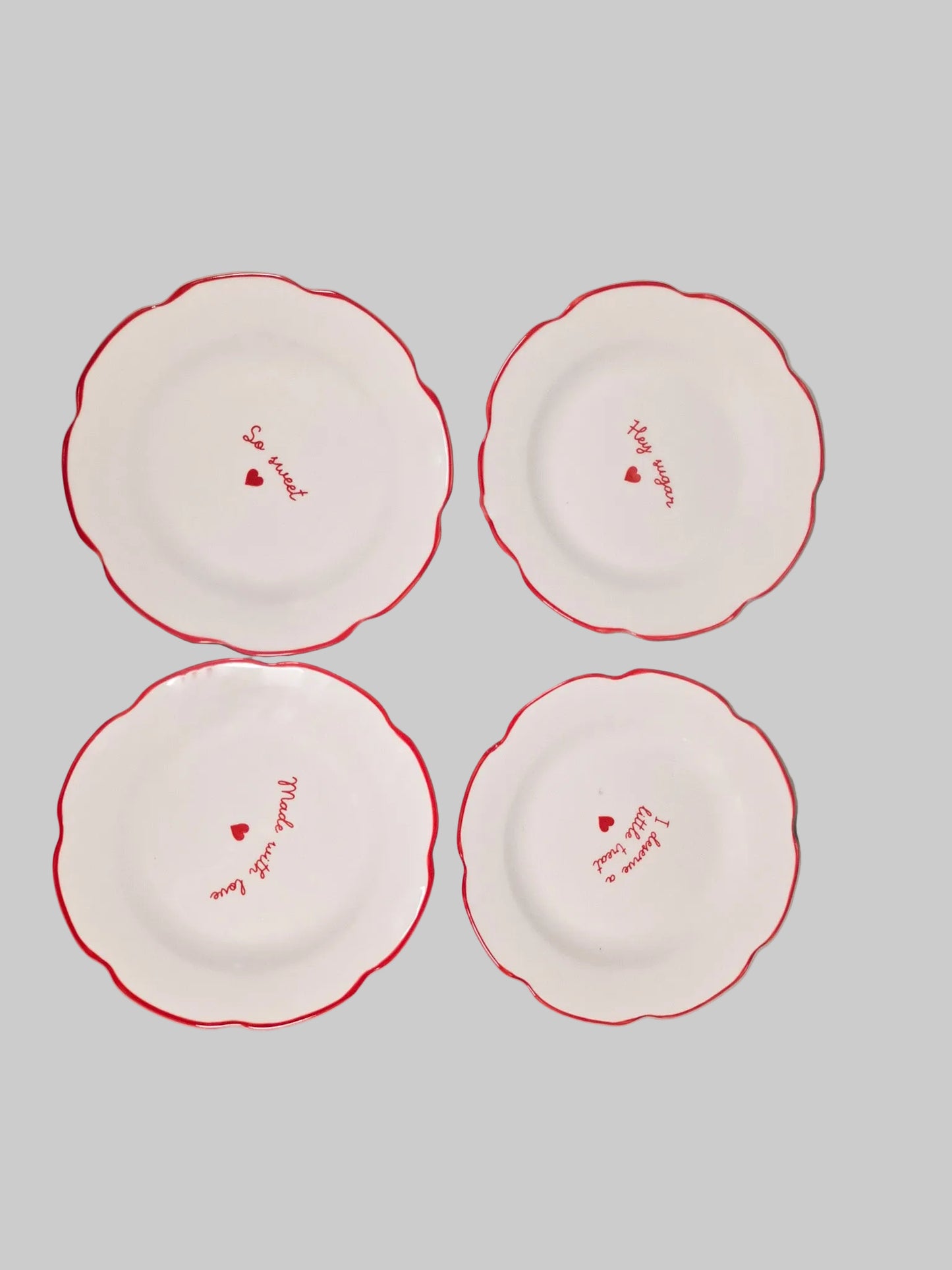 Juego de 4 platos chicos