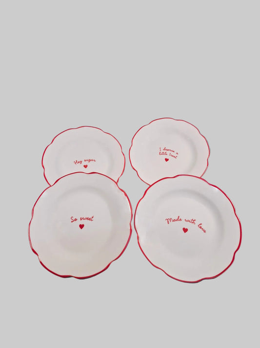 Juego de 4 platos chicos