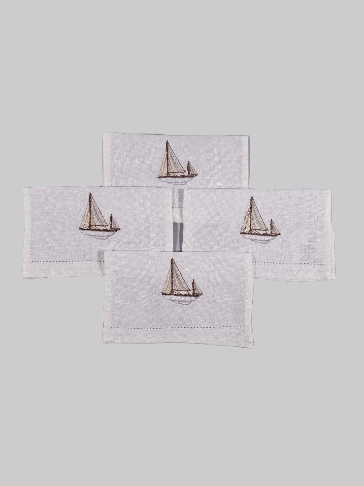 Juego de 4 servilletas de cocktail Velero