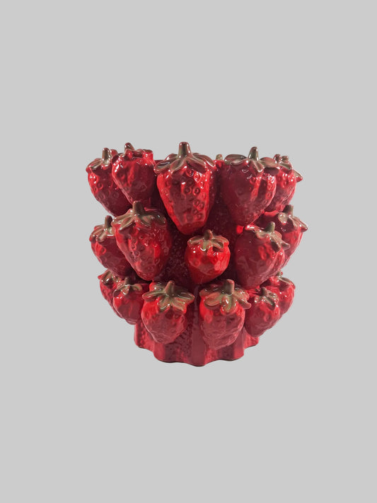 Florero de fresas