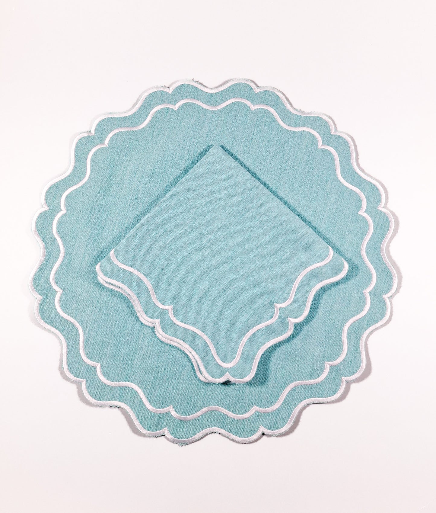 Juego de Individuales con Servilleta Waterproof l Turquesa