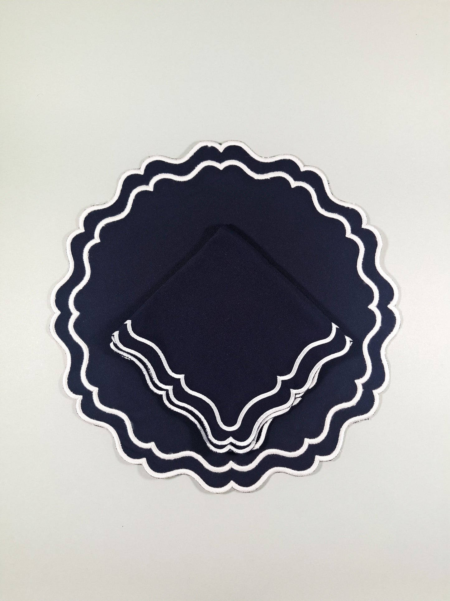 Juego de Individuales con Servilleta Waterproof l Azul Marino