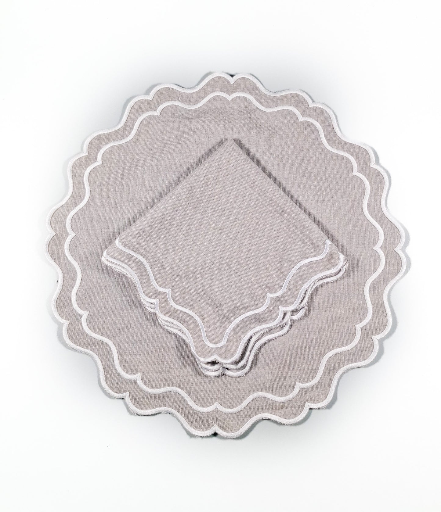 Juego de Individuales con Servilleta Waterproof l Gris