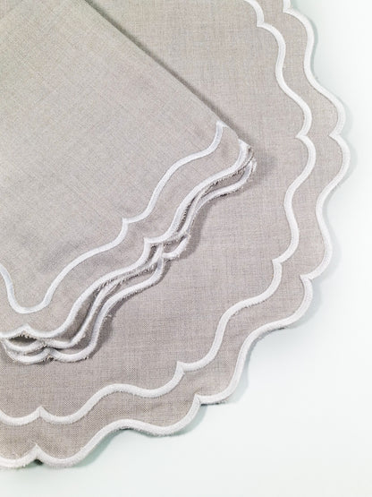 Juego de Individuales con Servilleta Waterproof l Gris