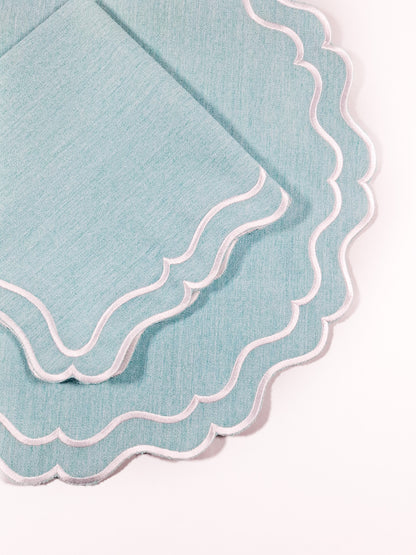 Juego de Individuales con Servilleta Waterproof l Turquesa